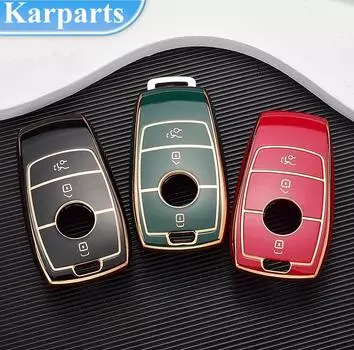 Модный чехол для дистанционного ключа из ТПУ для Mercedes Benz ACESG Class GLC CLE CLA W177 W205 W213 W222 X167 AMG, защитный держатель зелёный