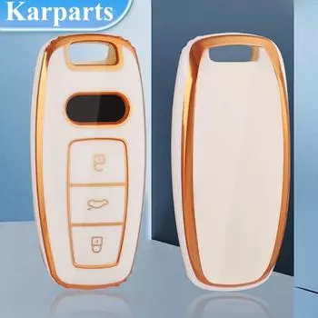 Модный чехол для дистанционного ключа из ТПУ для A6 A7 A8 E-tron C8 D5 Q7 Q8 2018 2019, защитный держатель, аксессуары для брелоков красный