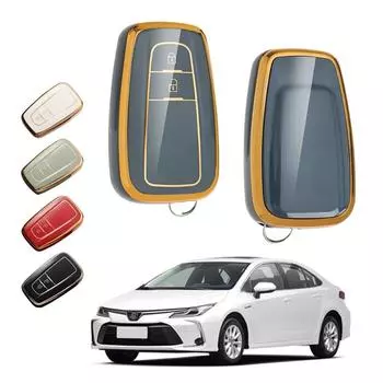 Модный чехол для дистанционного ключа из ТПУ для Toyota Corolla Prius Camry CHR C-HR RAV4 Altis Land Cruiser Prado без ключа Keychain