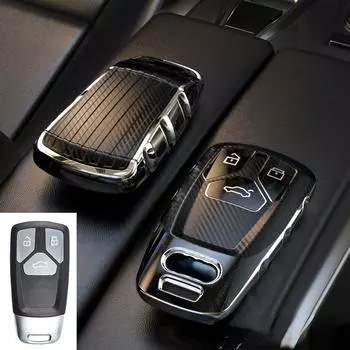 Модный чехол для дистанционного ключа из ТПУ для A4 B9 A5 A6 8S 8W Q5 Q7 4M S4 S5 S7 TT TTS TFSI RS Защитный брелок без ключа