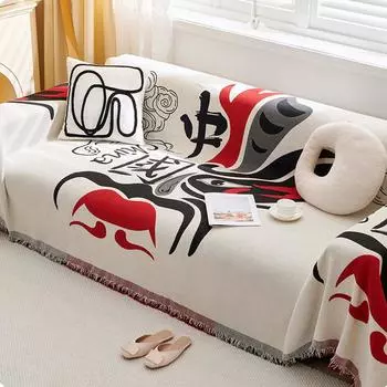 Модный чехол для дивана из синели с принтом, ткань, покрывало для дивана, полное покрытие, универсальный чехол для дивана, пылезащитный чехол для дивана, подушка 180X130