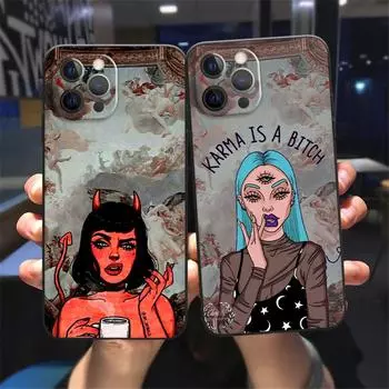 Модный чехол для iPhone 12 13 11 Pro Max mini XR 7 8 Plus 2020 X Xs Max, черный чехол из мягкого ТПУ iPhone 13pro max