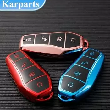 Модный чехол для ключей из ТПУ, брелок для BYD Tang EV600 Han EV Yuan PLUS ATTO 3 Song PLUS Pro MAX DMI MAX Qin Plusdmi, аксессуары для ключей красный