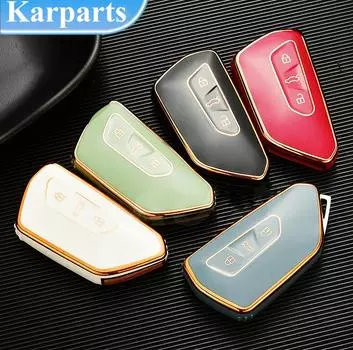 Модный чехол для ключей из ТПУ для Volkswagen VW Golf 8 MK8 ID-4 ID-6 для Skoda Octavia A8 для Seat Leon FR MK4 Cupra чёрный