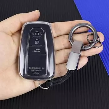 Модный чехол для ключей из ТПУ с полным покрытием для Toyota Prius Camry Corolla CHR C-HR RAV4 Land Cruiser Prado, брелок для ключей, аксессуары