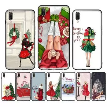 Модный чехол для телефона Beautiful Girl Merry Christmas для Samsung A51 A30s A52 A71 A12 для Huawei Honor 10i для OPPO vivo Y11 Samsung A51