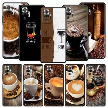 Модный чехол для телефона Coffee Wine Cup для Xiaomi Redmi Note 10 11 9 8 Pro 10S 9S 7 8T 9T 9A 8A 9C K40 Gaming 11T 5G Мягкая задняя крышка Redmi Note 11
