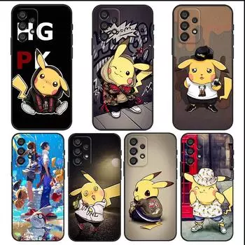 Модный чехол для телефона «Детская мечта Пикачу» для Samsung A73 A72 A71 A53 A52 A51 A42 A33 A32 A23 A22 A21S A13 A12 A03 A02, черный Samsung A31