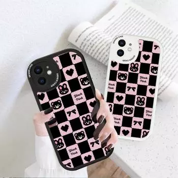 Модный чехол для телефона из искусственной кожи с милым медведем и кроликом для Infinix VIVO OPPO Reno Realme Huawei Nova Honor, чехлы для смартфона Infinix Hot 10