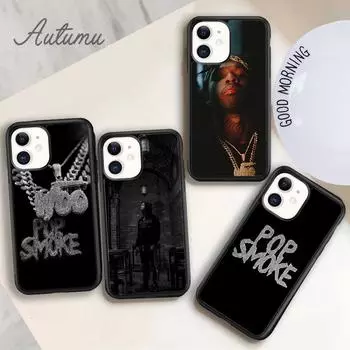 Модный чехол для телефона Pop Smoke Rapper для iPhone 11 12 13 14 Pro Max mini X XR XS SE 2020 6S 7 8 Plus Samsung Galaxy S21 S22 Cover iPhone 6plus
