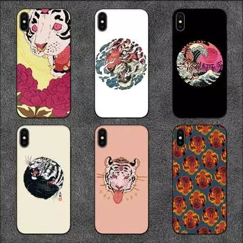 Модный чехол для телефона с изображением животного тигра для iPhone 11 12 Mini 13 14 Pro XS Max X 8 7 6s Plus 5 SE XR Shell iPhone14ProMax