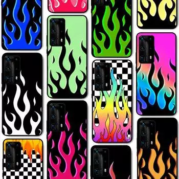 Модный чехол для телефона с красным пламенем для Huawei P50 P40 E P30 P20 Pro P10 Lite P Smart Y6 Nova3E Honor10 Huawei P10
