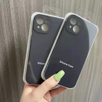 Модный чехол для телефона с объективом камеры для Apple Iphone 15 14 13 Pro Max, защитный жидкий силиконовый чехол для Iphone 13 12 Mini, противоударный чехол iphone 11