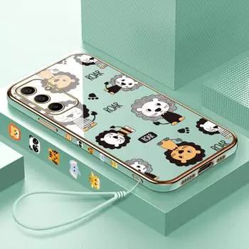 Модный чехол для телефона с покрытием льва для iPhone 11 13 15 Samsung Galaxy A52 Xiaomi Redmi 12C Note 10 Pro Oneplus Мягкие чехлы для смартфонов iPhone 11 Pro Max ярко-зеленый
