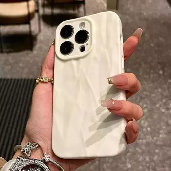 Модный чехол для телефона с рисунком в виде мягкой морщинки цвета конфет для iPhone 15 14 Plus 13 12 11 Pro X XR XS Max 7 8 SE, силиконовый чехол For iPhone 15&For Galaxy S9+