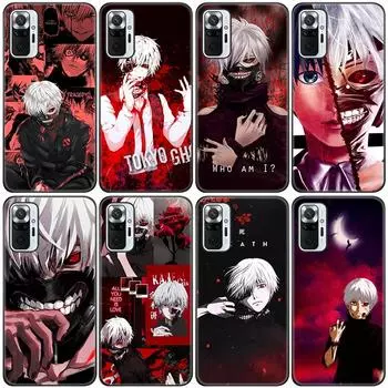 Модный чехол для телефона Tokyo Ghoul с аниме Kaneki Ken для Xiaomi Redmi Note 11 10 9 8 Pro 11T 10T 10S 9S 8T 9 9A 9C 9T, черный мягкий чехол Redmi 9