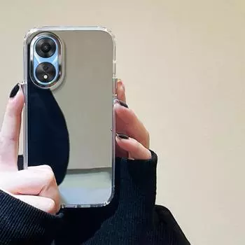 Модный чехол для зеркала для макияжа с гальваническим покрытием для OPPO A60, противоударный чехол из ТПУ, бампер для телефона, чехол Funda Cover 1-1172