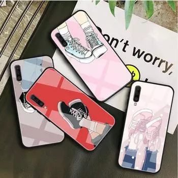 Модный чехол из закаленного стекла для Samsung Galaxy A10S A10E A20S A20E A30S A40 A50S A60 A70 A80 A90 A6 A7 A8 A10S