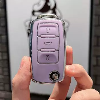 Модный чехол-книжка из ТПУ для автомобильного ключа для Volkswagen, VW Bora Polo Tiguan Jetta Passat B5 B6 B7 Golf Beetle, Skoda Octavia