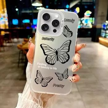 Модный чехол Красота бабочки для серии Xiaomi Redmi. Redmi 9,9A,9C,10C,Note 8,Note 9S,Poco C31,Note 9 Pro... Xiaomi Poco X7 Pro белый