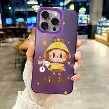 Модный чехол Милота Лабубу для серии vivo.vivo Y93,vivo Y17,vivo Y20,vivo Y32,vivo S16,S12,Y01,S10e,Y35+,Y7s,Y38... vivo Y17s фиолетовый