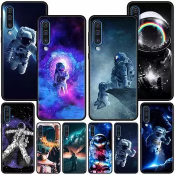 Модный чехол Moon Astronav Space для Samsung Galaxy A50 A10 A70 A30 A20e A40 A20s A10s A10e A90 5G A80, мягкий черный чехол для телефона Samsung A90 5G