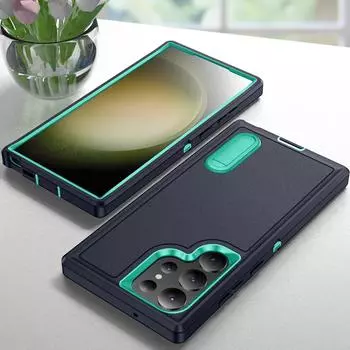 Модный чехол-подставка для задней панели для Samsung Galaxy S24 Ultra S22 Plus S23 5G S 23 24 22, лучшая защита, аксессуары для телефонов, чехол for Galaxy S24 чёрный