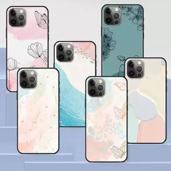 Модный чехол с абстрактным фоном для Apple Iphone 14 11 13 12 Pro Max Xr 7 8 +Se 2020 Xs 6 6s Plus 5 5S силиконовый чехол для телефона iPhone 11