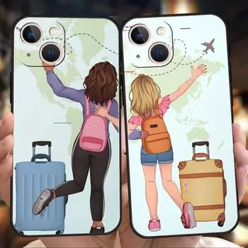 Модный чехол с картой мира для путешествий, роскошный чехол для телефона iPhone 11, 12, 13, 14, 15 Pro Max Mini X XR XS 7 8 Plus SE, мягкий силиконовый чехол iPhone 7 8 Plus