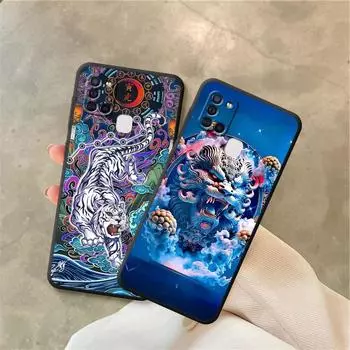 Модный чехол с китайским тигром и драконом для Samsung Galaxy A50 A02 A01 A02s A10 A03s A04s A03 Core A04 A20e A40 A70 A54 A34, чехол Samsung A10