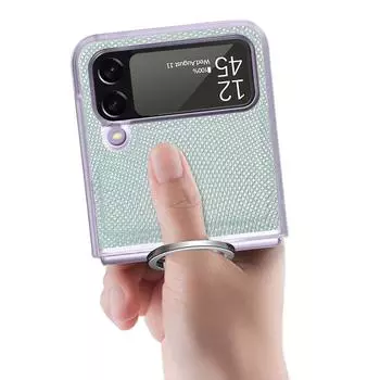 Модный чехол с кольцом-держателем против царапин для Samsung Galaxy Z Flip4 Flip 4 5g Flip3 Flip 3, защитный чехол для Samsung Z Flip 4 for Samsung Z Flip 4 красный