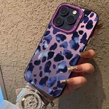 Модный чехол с леопардовым принтом для iPhone 16 Samsung A55 A35 S24 Xiaomi Redmi Note 13 Pro 14C Huawei Honor 200, противоударный чехол-бампер для телефона с защитой от царапин Samsung A54 5G