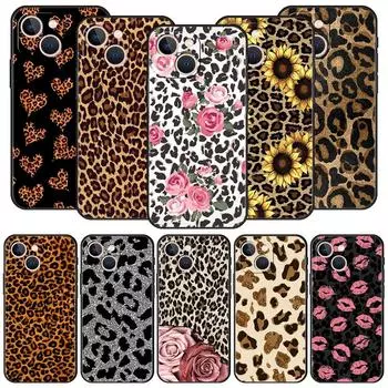 Модный чехол с леопардовым принтом тигра для iPhone 11 12 13 15 14 Pro Max, чехол для телефона X XR XS 7 8 Plus SE 2020, роскошный чехол Funda iPhone 15 Pro