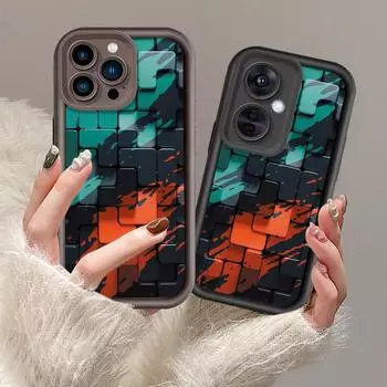 Модный чехол с принтом, гибкий мягкий силиконовый корпус из ТПУ, полная задняя крышка для Xiaomi Redmi Samsung Infinix Xiaomi 11 Lite чёрный