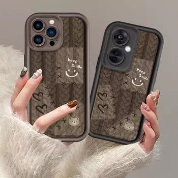 Модный чехол с принтом улыбки, гибкий мягкий силиконовый чехол из ТПУ, полная задняя крышка для Xiaomi Redmi Samsung Infinix Xiaomi 11 Lite чёрный