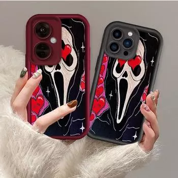 Модный чехол с принтом в стиле панк «Кричащий череп», гибкий мягкий силиконовый корпус из ТПУ, полная задняя крышка для Xiaomi Redmi Samsung Infinix Xiaomi 11 Lite чёрный