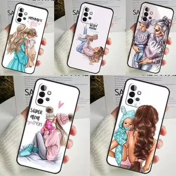 Модный чехол «Супер мама» для Samsung Galaxy A55 A35 A25 A15 A51 A71 A12 A32 A52 A13 A33 A53 A14 A34 A54 Coque Samsung A50