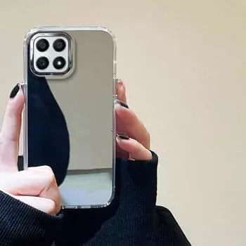 Модный чехол-зеркало для макияжа с гальваническим покрытием для HONOR X8 5G, противоударный чехол из ТПУ, бампер для телефона, чехол Funda Cover 1-1172