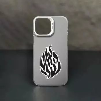 Модный черный чехол для телефона Flame для iPhone 15 14 13 12 11 Pro Max XS XR X 8 7 Plus SE 2020 с цветным покрытием Sier внутри iPhone7 8 белый