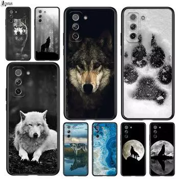 Модный черный волк для Samsung Galaxy S22 S21 S20 Ultra Plus Pro S10 S9 S8 4G 5G Мягкий черный силиконовый чехол из ТПУ для телефона Coque Capa Samsung S22 Ultra