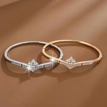 Модный цветочный дизайн с микро инкрустацией цирконом Ins в холодном стиле на каждый день Джокер Темпераментный браслет золотой