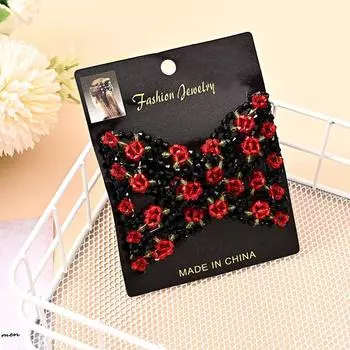 Модный цветочный гребень для волос, аксессуары для волос «конский хвост», эластичный двойной гребень для волос, заколки для волос, волшебные бусины, двойной гребень для волос, подарки A14