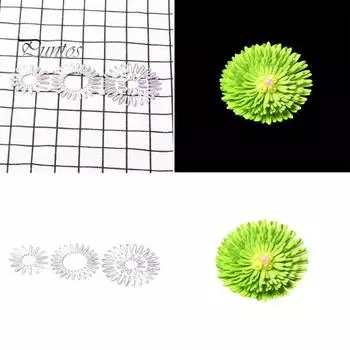 Модный цветочный металлический трафарет для резки, штамп для альбома, скрапбукинга, изготовления открыток своими руками серебряный