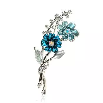 Модный цветок капает масло брошь свежая женская одежда сплав брошь костюм аксессуары корсаж платье