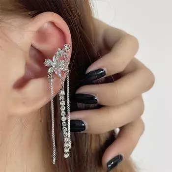 Модный цветок кисточка клипса для ушей простой без ушей отверстие клипса для ушей ювелирные изделия дамы праздничные вечеринки подарки как