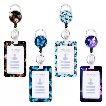 Модный держатель для бейджа, выдвижная катушка, стильный протектор удостоверения личности для работы, школы, профессионалов, держатель для бейджа для офиса