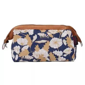 Модный держатель для кистей для макияжа с принтом цветов фламинго, сумка-косметичка, портативный подарок, большой вместимости для прогулок и путешествий, умывальная сумка кофейный
