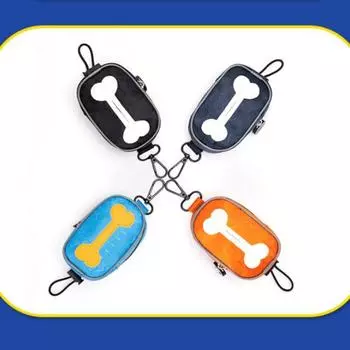 Модный держатель для мешков для какашек для собак подходит для любого поводка для собак, прочный большой вместительный мешок для собачьих какашек, контейнер для дозатора, тренировочная сумка темно-синий