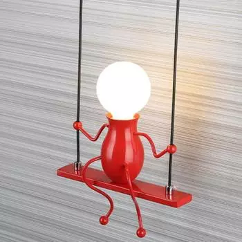 Модный держатель настенного светильника в форме человека с одной головой для декора детской спальни (Без лампы) белый