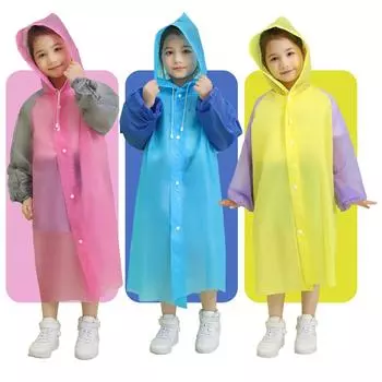 Модный детский плащ с героями мультфильмов, непромокаемый детский плащ для мальчиков и девочек, многоразовая уличная дождевик для детского тура, милая дождевик 110*53CM розы красного